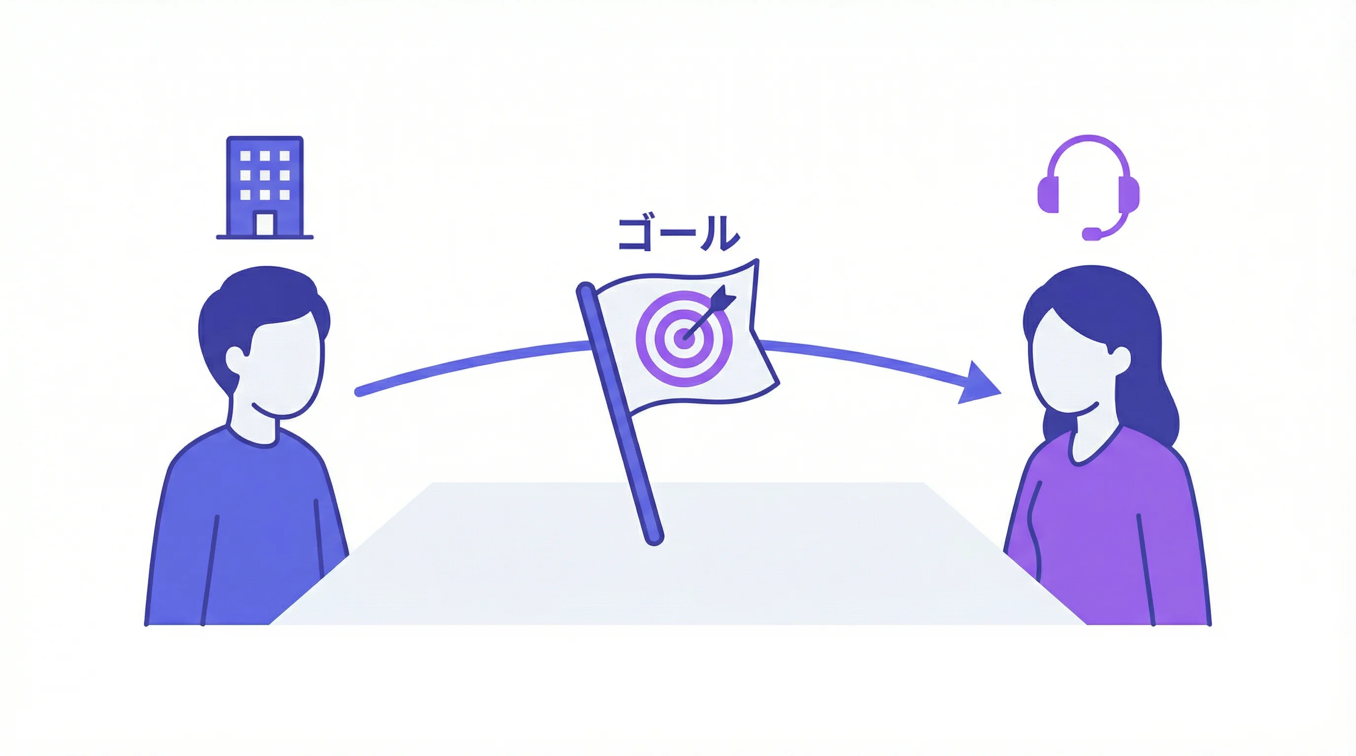 ビズスタジオからのメッセージを添えたイラスト