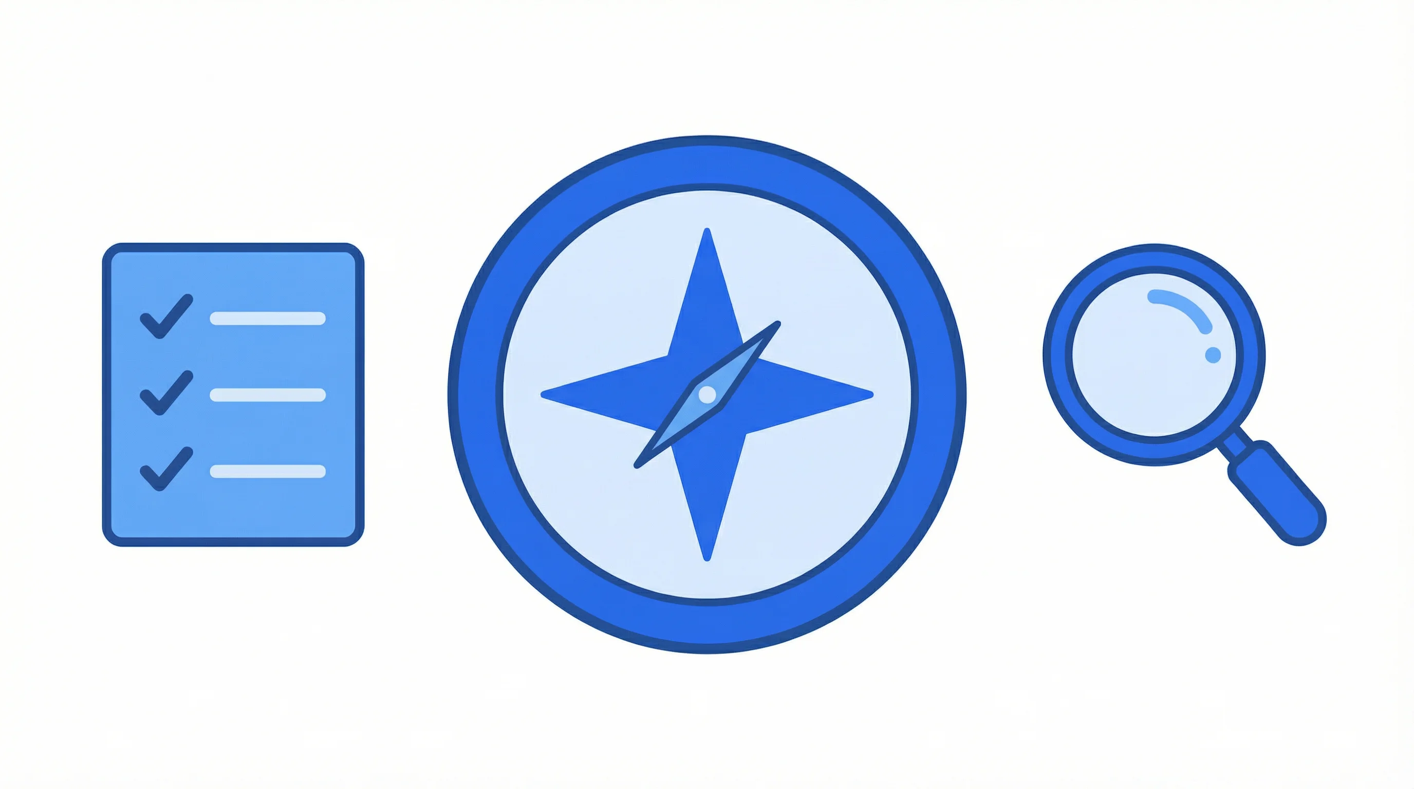 自分に合う営業を探すイメージの青系抽象イラスト